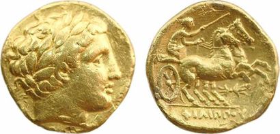 Royaume de Macédoine Philippe II, statère, Pella, c.340-328 av. J.-C. - A/Anépigraphe...