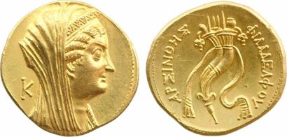 Égypte Au nom d'Arsinoé II, octodrachme, Alexandrie, c.180-145 av. J.-C. - A/Anépigraphe...