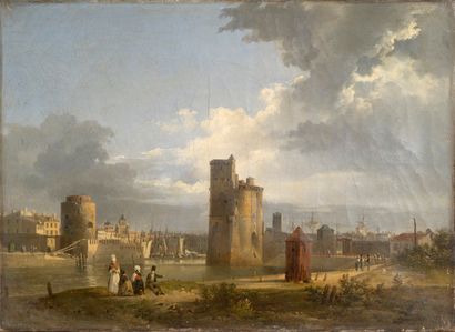 null 
Jacques Raymond BRASCASSAT


The Port of La Rochelle


Oil on canvas. 


Signed...