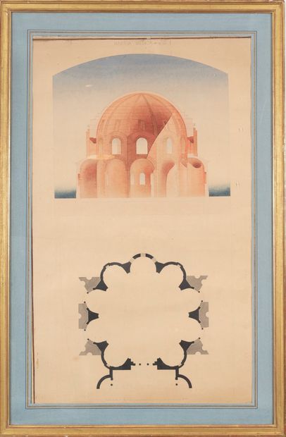  Alphonse GOSSET (1835-1914) 
Architectural study of the temple of Minerva Medica...