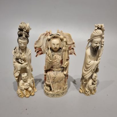 CHINA, 19th century. 
Three deities.