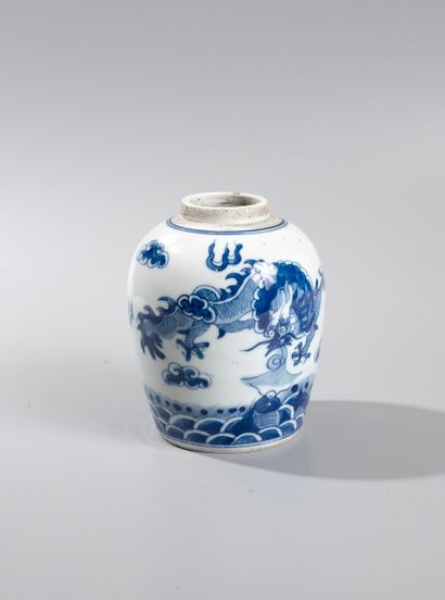 White and blue porcelain pot.

Height. Height...