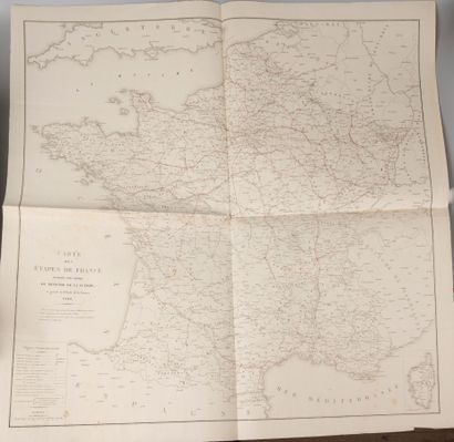 null Carte de la France en 1848. pliée