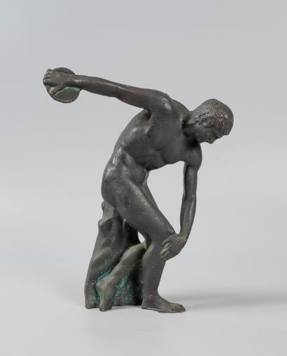  Ecole française du XXe siècle 
Discobole 
Sculpture en métal 
H : 29 cm.