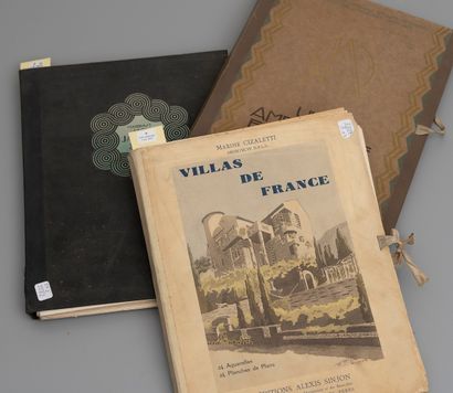  Three volumes including : 
- Maxime CIZALETTI, "Villas de France", Editions Alexis...