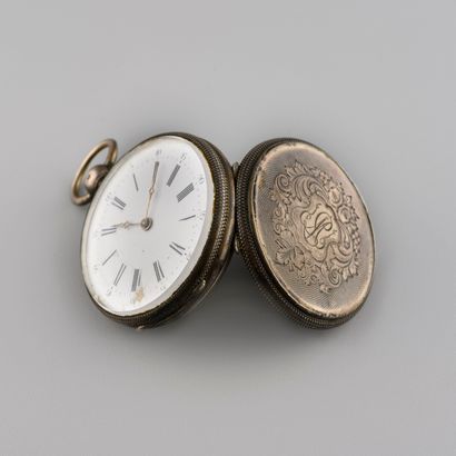Pocket watch in silver 800/1000, the dial...