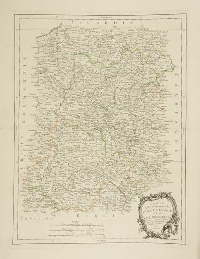 null 
DIVERS. Ile-de-France / Champagne-Brie. Du XVIIe au XIXe siècle. Lot de cartes...