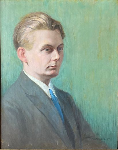 Maurice CAGNET 
Portrait of a man 
Oil on...