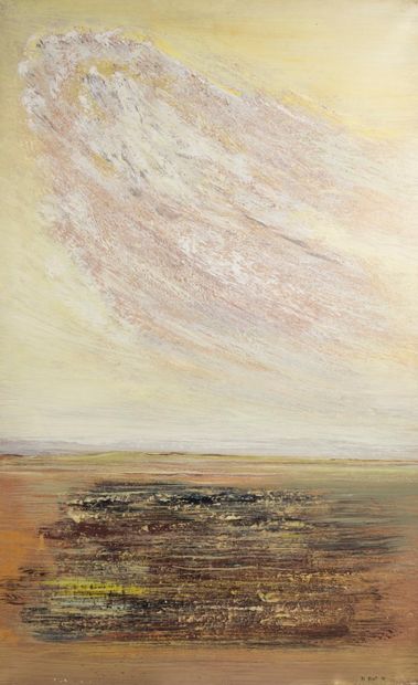 Michel BIOT (1936-2020) 
Sky and desert 
Oil...