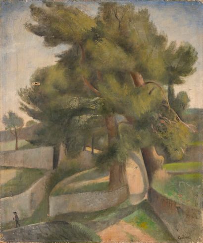 Othon COUBINE (1883-1969) 
Landscape with...