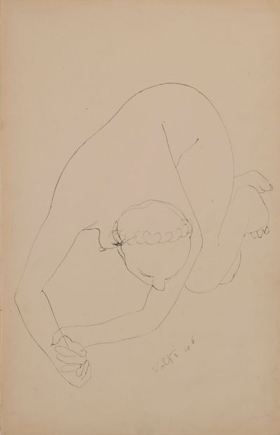 Antoniucci VOLTI (1915-1989) 
Crouching Nude...