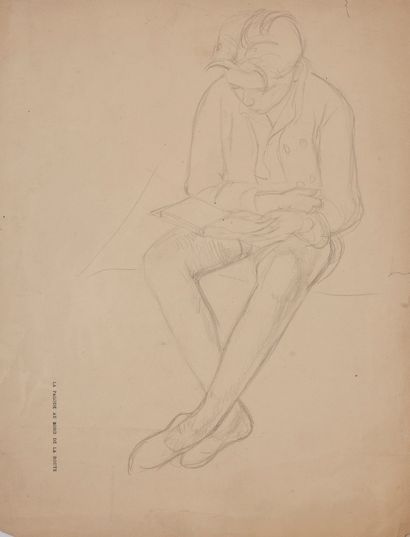 Alix AYME (1894 - 1989) 
Young man reading...