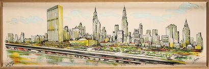 J (XXe siècle) 
New York 
Impression et peinture...