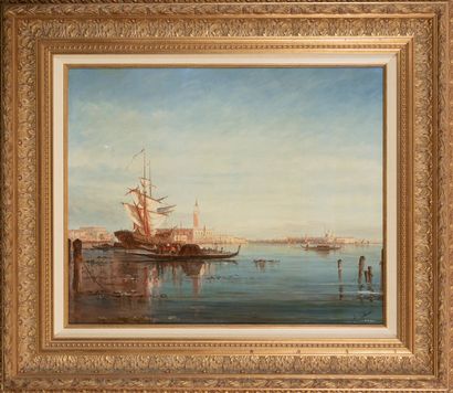 PALMIERI 
Venice 
Canvas signed lower right....