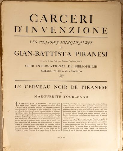  21138 
Giovanni Battista PIRANESI (1720-1778) D’après : 
Carceri d’invenzione d’après...