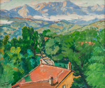 Marius DE BUZON (1879-1958) 
Paysage de Kabylie,...