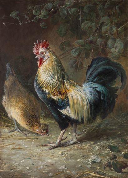 null 
François-Joseph DEHASPE (1874-1950)

Coq

Gouache

Signée en bas à gauche

76...