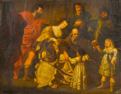 null Attribué à Jan de HERDT 

(1620 – 1690)

Portrait de famille à devinette

Toile

159...