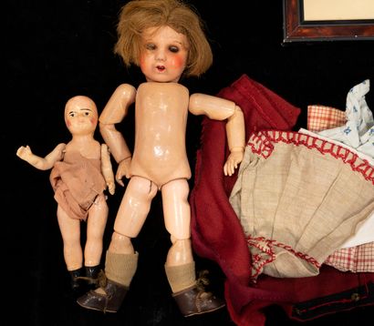 null BLEUETTE type doll, with cardboard baby head " 251 " sleeping eyes, body

original...