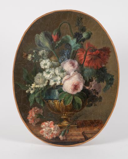 Ecole FRANCAISE du XVIIIe siècle 
Bouquet...