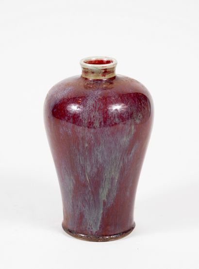 CHINA Flame porcelain meiping vase, oxbl...