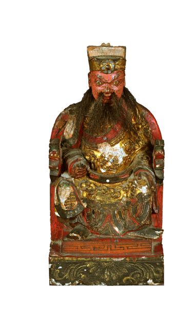 CHINE, dynastie Qing, XIXème siècle. 
Statuette...