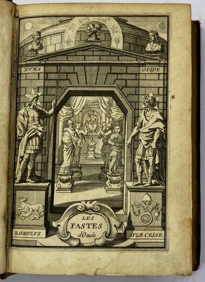  OVIDE.   Les Fastes.  Paris. Lamy. 1660. 1 volume in-8, plein maroquin rouge avec...