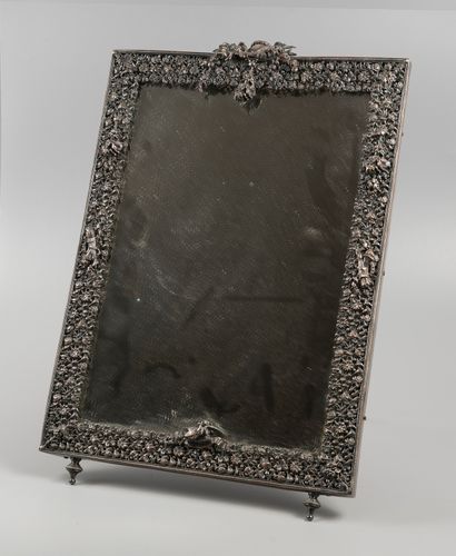 Mirror of toilet easel with openwork decoration....