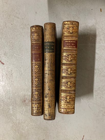  TURGOT Trois volumes de Mémoires 