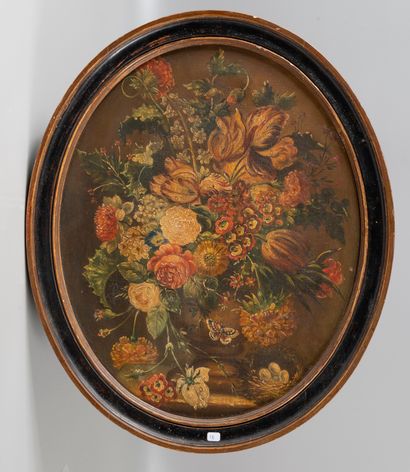  French school of the XIXth century 
bouquet of flowers 
53cm