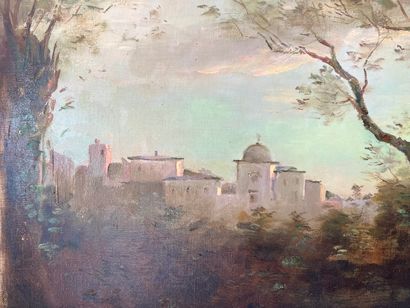  "after Corot 
view of Italy 
oil on canvas 
65x83cm