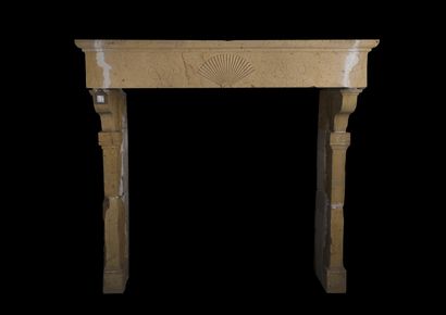 Louis 13 style mantel in yellow Burgundy...