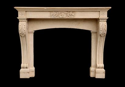 Louis-Philippe mantel. 
The lintel is decorated...