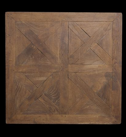 French style parquet. 
Panel with a geometrical...