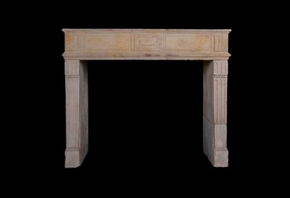 Louis 16 mantel. 
Lintel decorated with molded...
