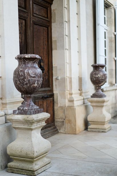 Pair of large vases Louis 14 style. 
The...