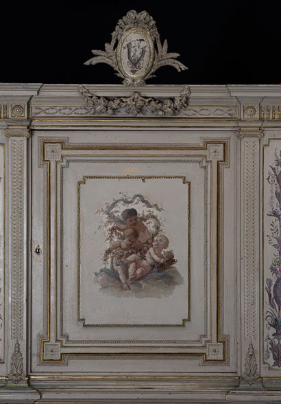  Cabinet Napoleon 3. 
By Hypolithe SAUVREZY ( 1815-1883 ) 
Cabinetmaker installed...