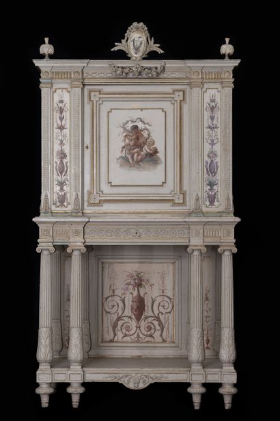  Cabinet Napoléon 3. 
Par Hypolithe SAUVREZY ( 1815-1883 ) 
Ebéniste installé à Paris...