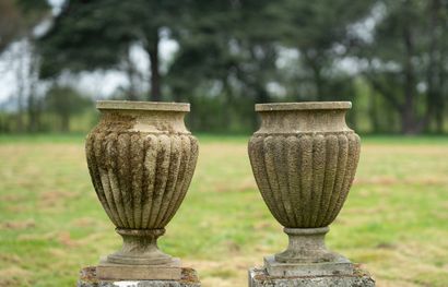 Pair of vases Charles 10 style. 
The body...