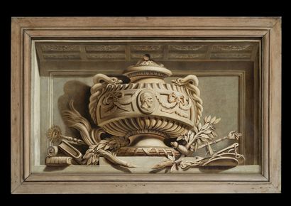 Urn with snakes. 
Painting in the image of...