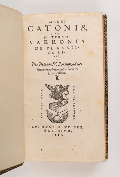  COLUMN. - Scriptores rei rusticæ]. Lyon, Sebastien Gryphius, 1541. 4 parts in 2...