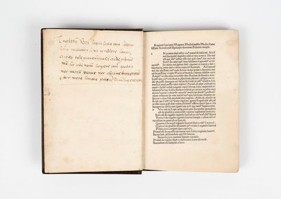  MAGNINUS MEDIOLANENSIS. Regimen sanitatis. Paris, Ulrich Gering, 5 mars 1483-84....