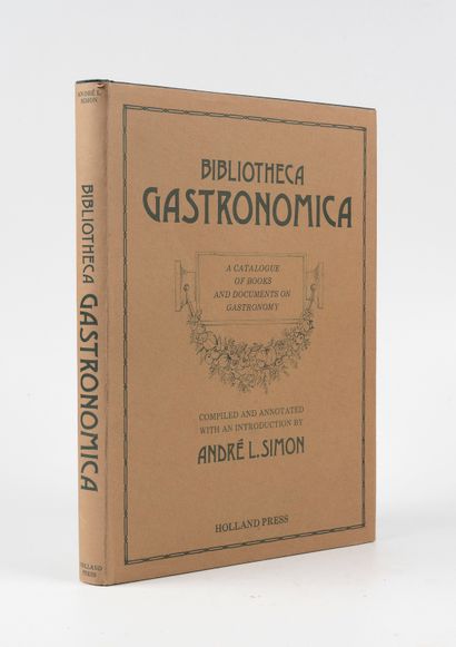  SIMON (André). Bibliotheca gastronomica. London, Holland press, 1978. In-8, cartonnage...