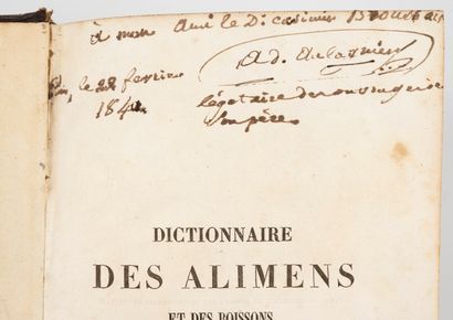  AULAGNIER (Alexis-François). Dictionary of foods and beverages in use in various...