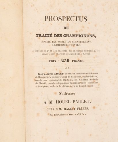 PAULET (Jean-Jacques). Prospectus du traité...