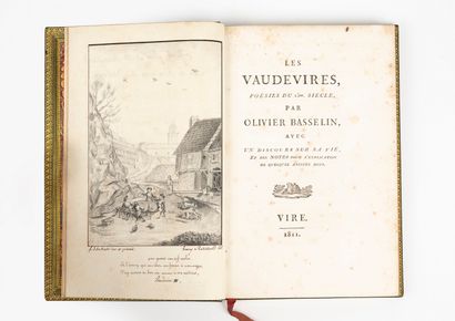  BASSELIN (Olivier). Les Vaudevires, poésies du 15è siècle. Vire, [Avranches, F....