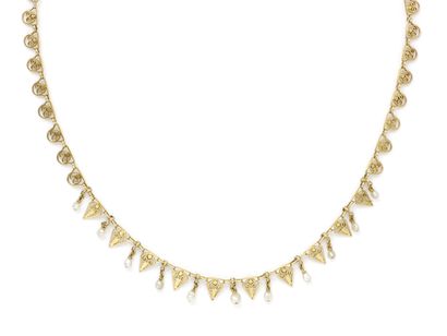 Necklace collar in gold 750 thousandths,...