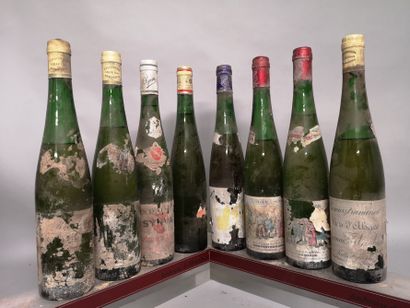 8 bouteilles ALSACE DIVERS Années 1960 -...