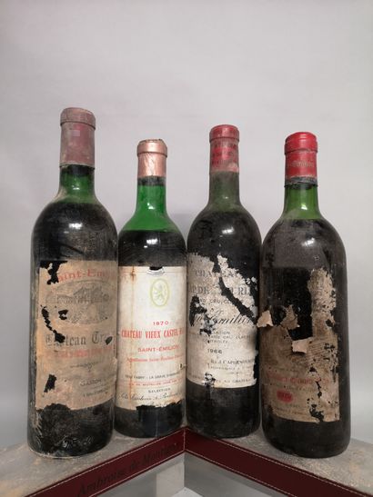 4 bouteilles SAINT EMILION Grand cru DIVERS...