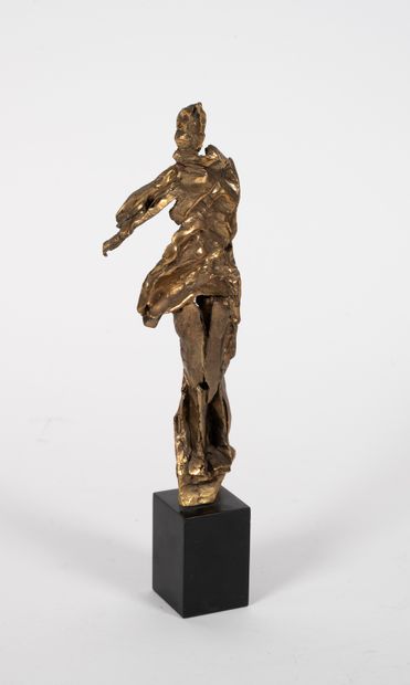 Anna STEIN (née en 1936) 
Homme debout 
Bronze...